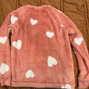 LOFT Pink Heart Sweatshirt